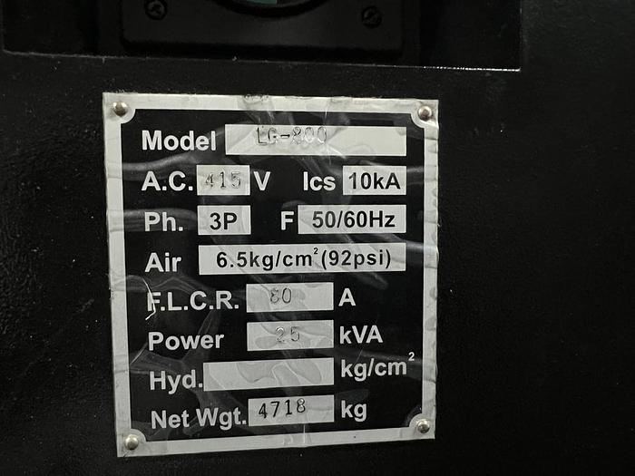 Used HARTFORD LG-800 Year 2020 Vertical Machining Center