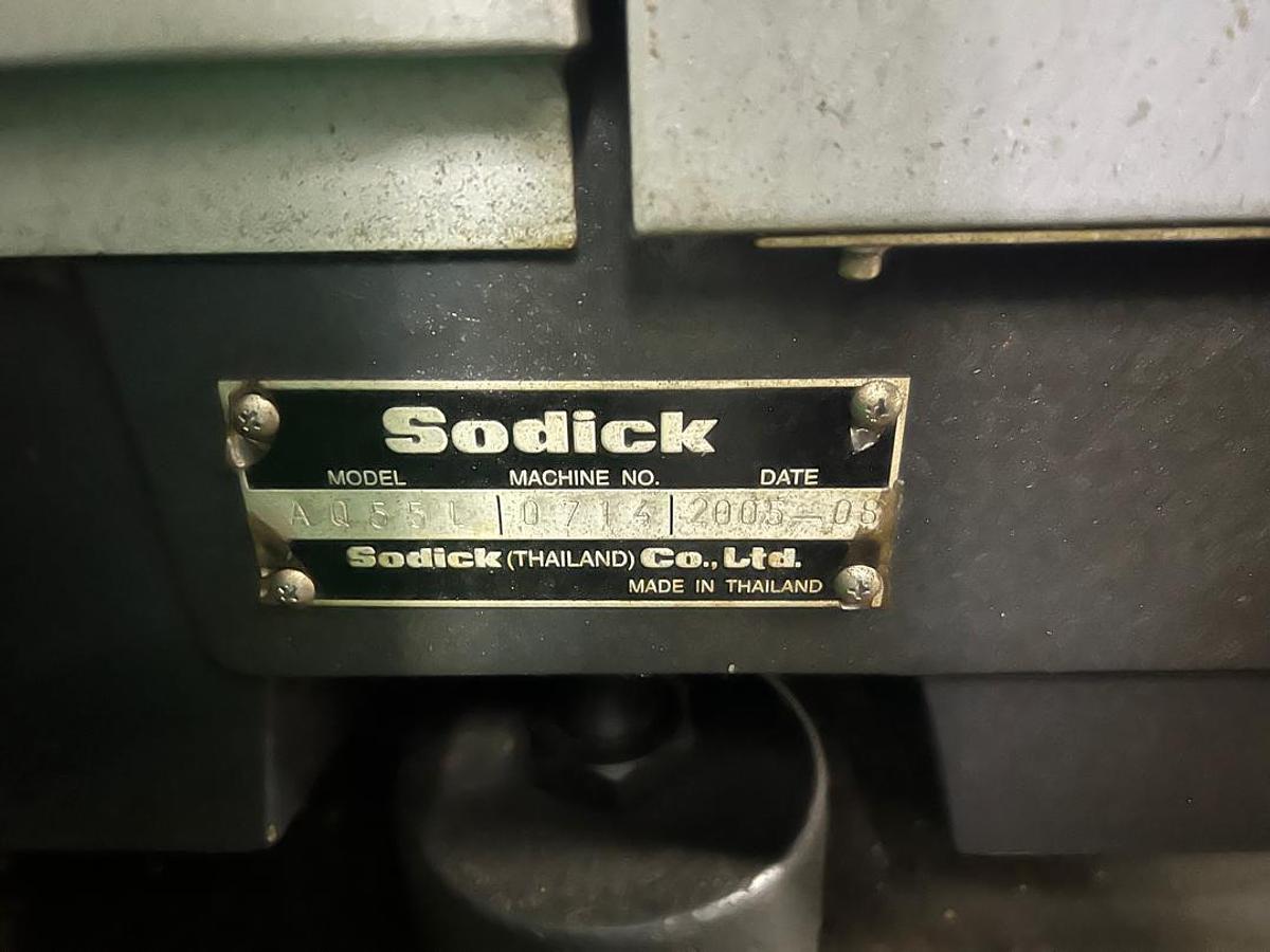 Used Sodick AQ55L Die Sinking EDM Year 2005