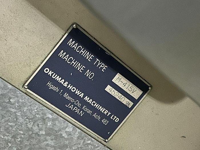Used Okuma & Howa Millac-415V CNC Vertical Machining Center 