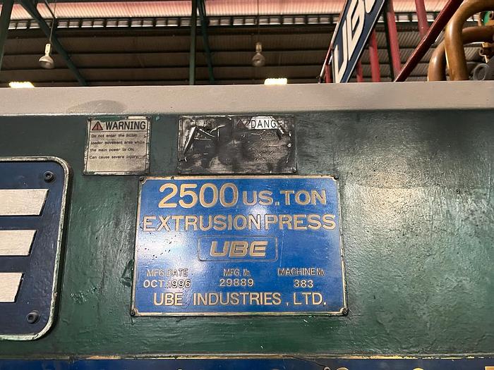 Used UBE 2500T Year 1996 Die Casting Machine 