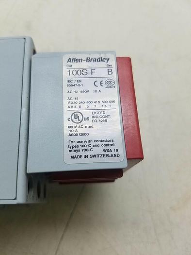 Used ALLEN BRADLEY 100S-C37ZJ14C SAFETY CONTACTOR
