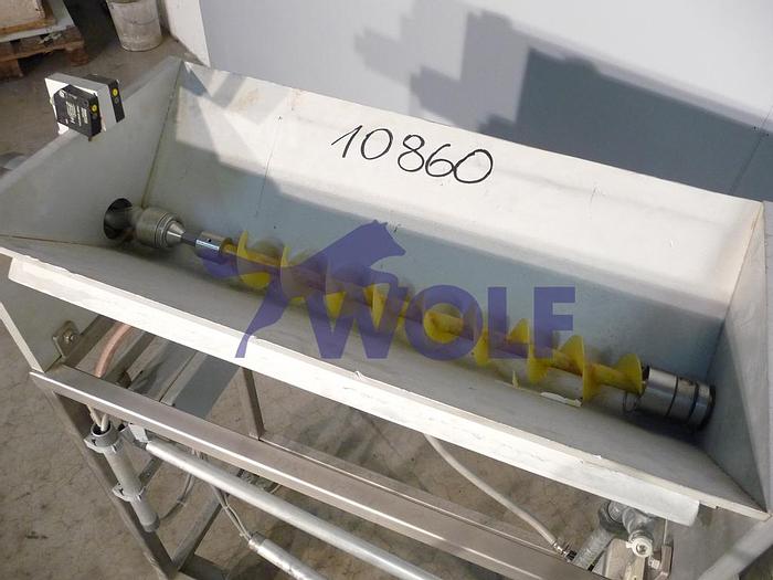 Used Used collecting hopper with discharge screw,