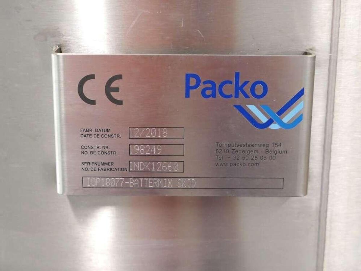 Used Packo batter mixing installation
