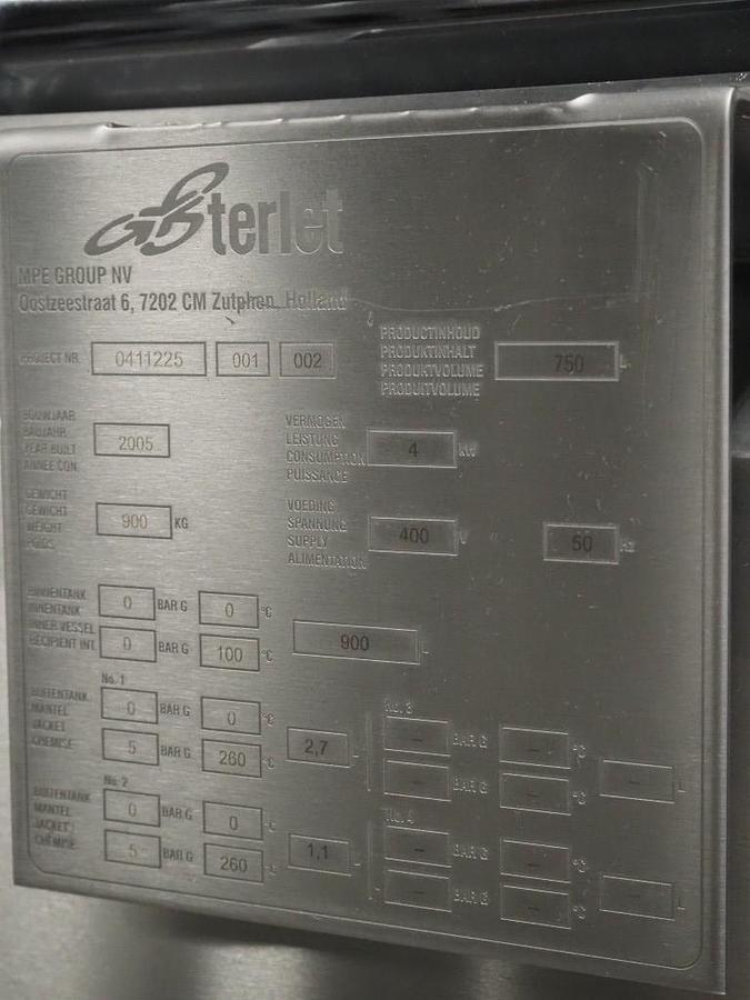 Gebruikt Terlet stirring- and cooking kettles