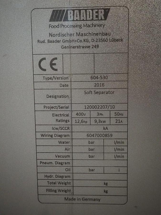 Gebruikt Baader separator / refiner