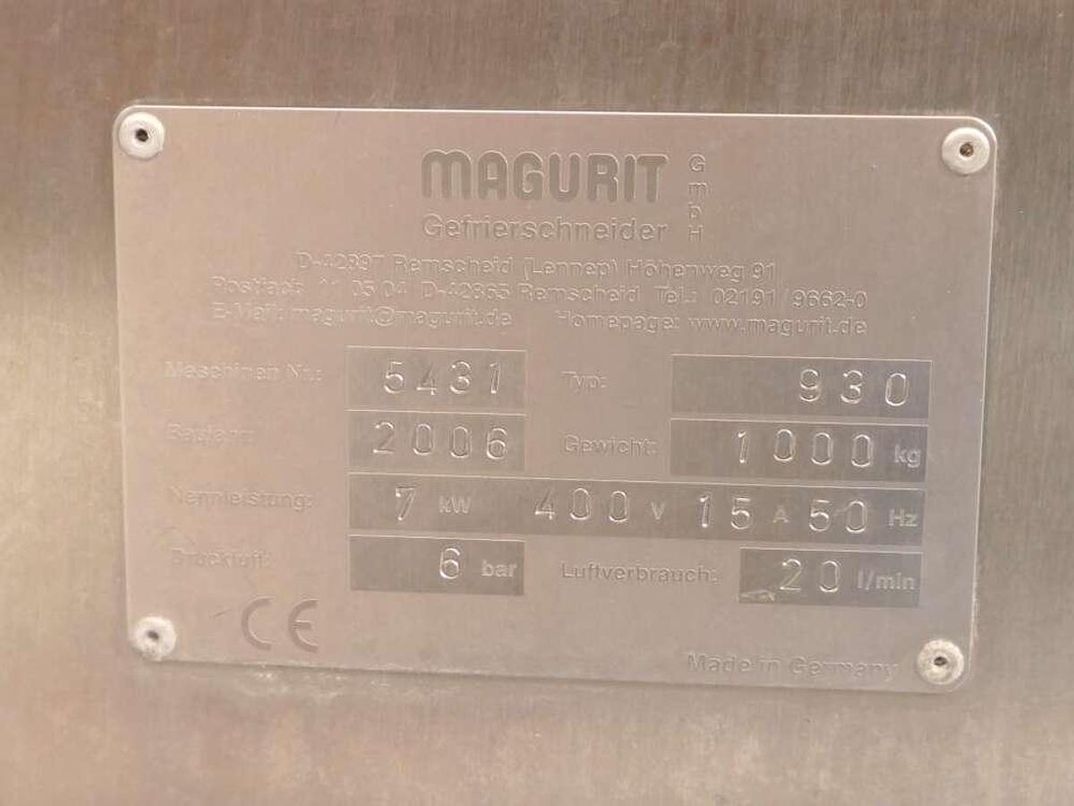 Used Magurit 3D cutting line for frozen products