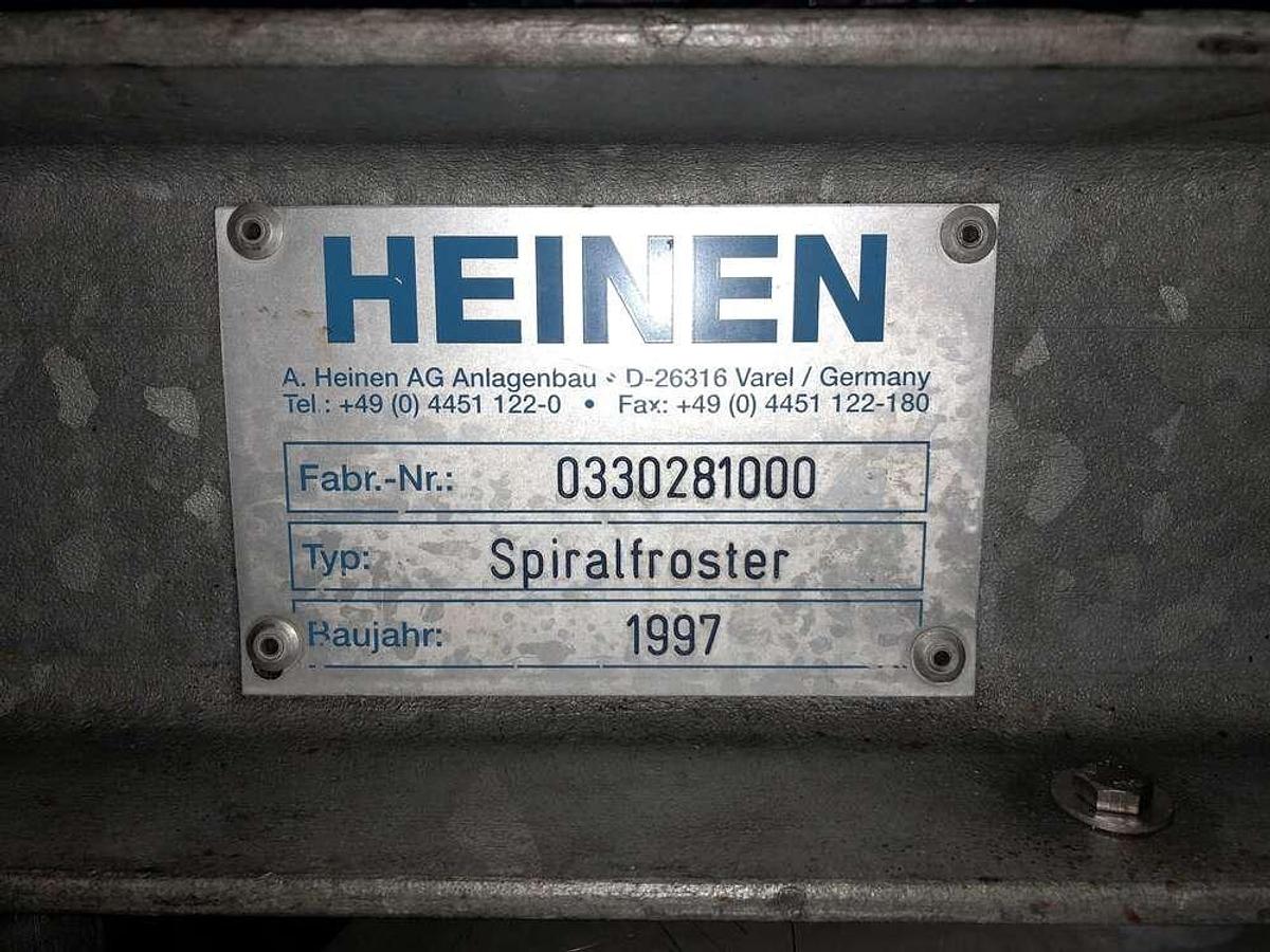 Used Heinen Artic spiral freezer
