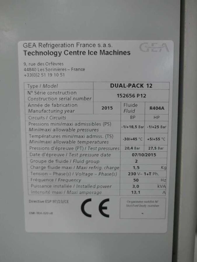 Used GEA ice generator
