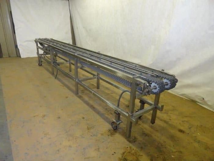 Used Dual Lane Conveyor; 17'L