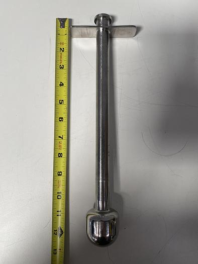 Used Stainless Steel CIP 2" Spray Ball w/ 11" Rod & 1/2" Sanitary Fitting for Tank