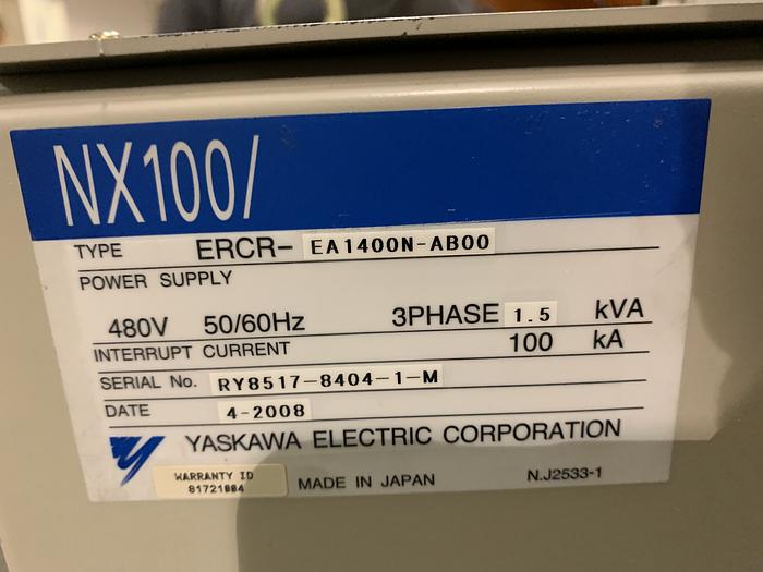 Used YASKAWA MOTOMAN SSF2000 (YR-SSF6-A00) 6 KG X 1,378mm REACH 6 AXIS CNC ROBOT WITH NX100 CONTROL