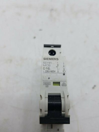 Used Siemens Circuit Breaker, 5SY61 MCB C 16