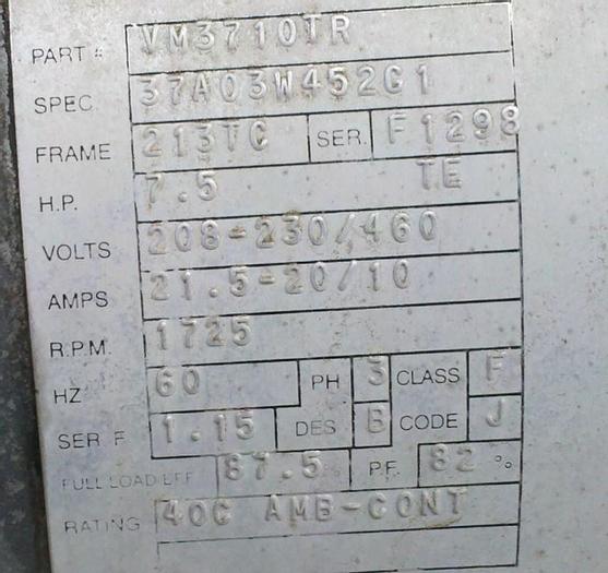 Used Pump, Vacuum, 7.5 HP, Rietschle, Type VCEH/AH 160 (2) #S737565