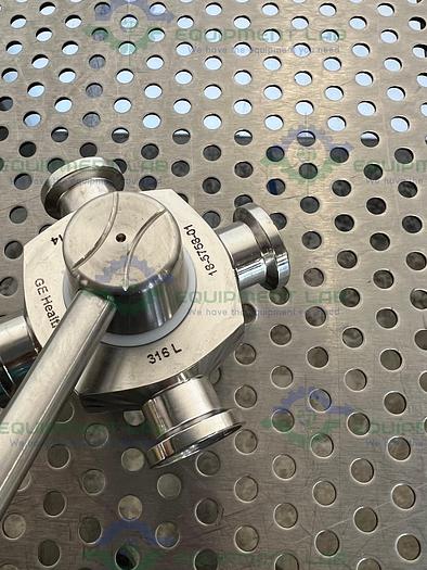 Used GE Healthcare Salvi DN6 814 4-way 316L Valve 18-5758-01 w/ 1/2" Sanitary Fitting