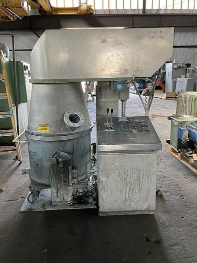 Used 250 LITER MISCHTECHNIK HOFFMAN PLANETARY MIXER WITH DISCHARGE RAM - S/S - JACKETED
