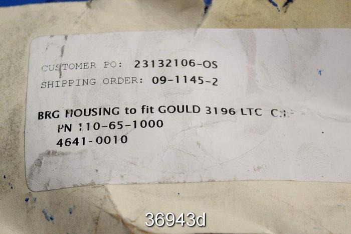 Unused Goulds 3196 LTC Bearing Housing, 110-65 1000, MN2035 #36943