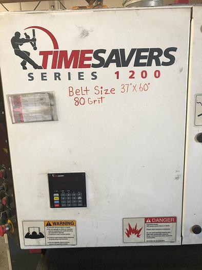 Used 2016 37” Timesaver Series 1200 Dry Belt Sander w. Wet Dust Collector