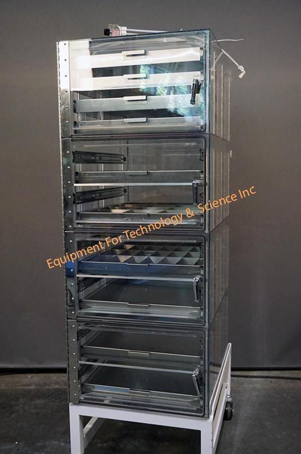 Used TDI 250SD static dissipative dessicator with 10 pull out stainless drawers