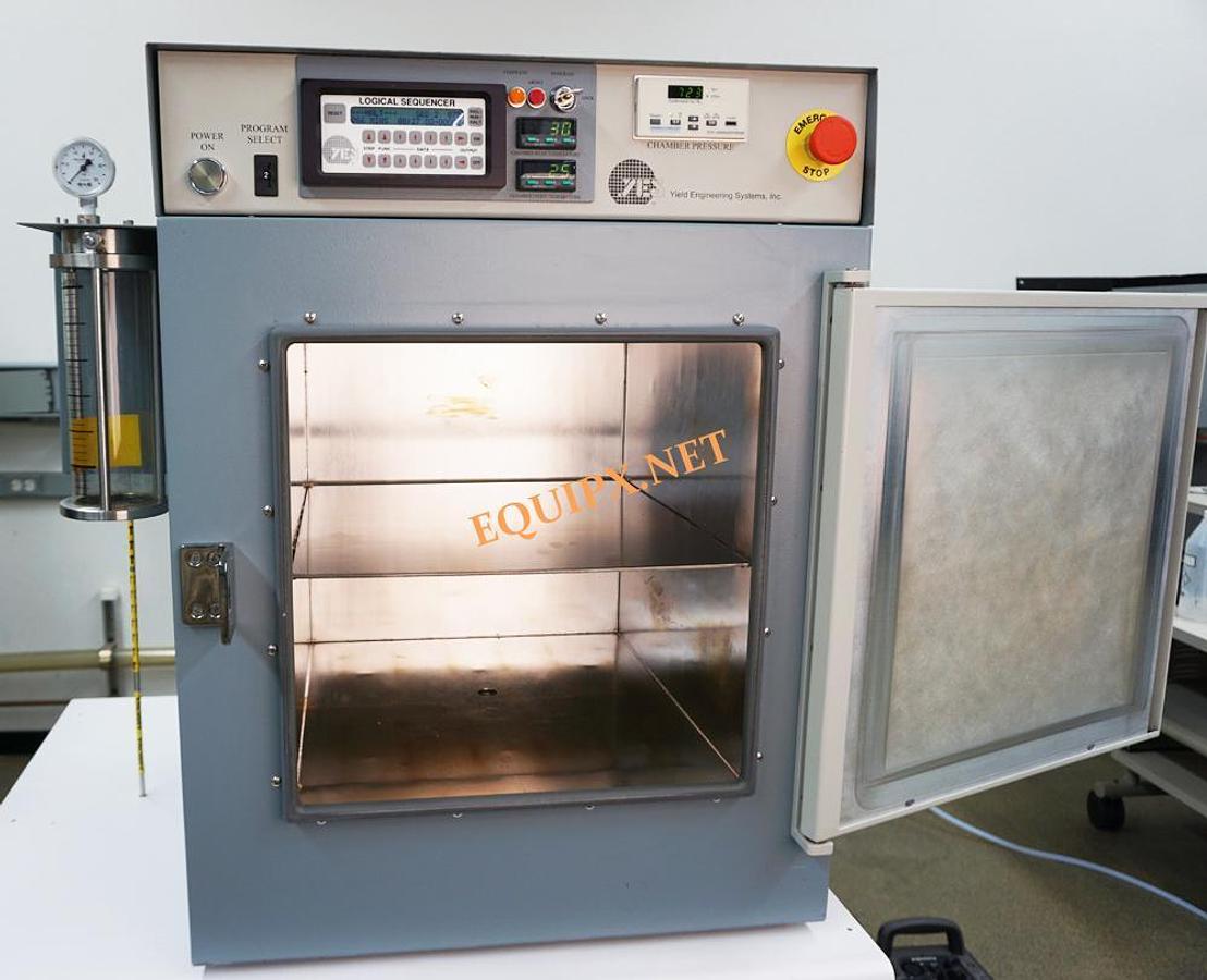 Used Yield Engineering Dual Function YES-58D HMDS and image reversal oven with Alcatel SD2010 pump and cabinet