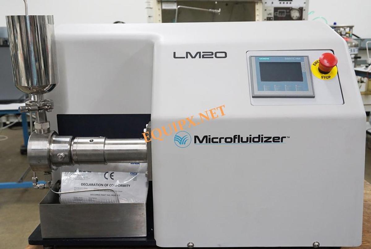 Used Microfluidics LM20 high shear microfluidizer (2018)