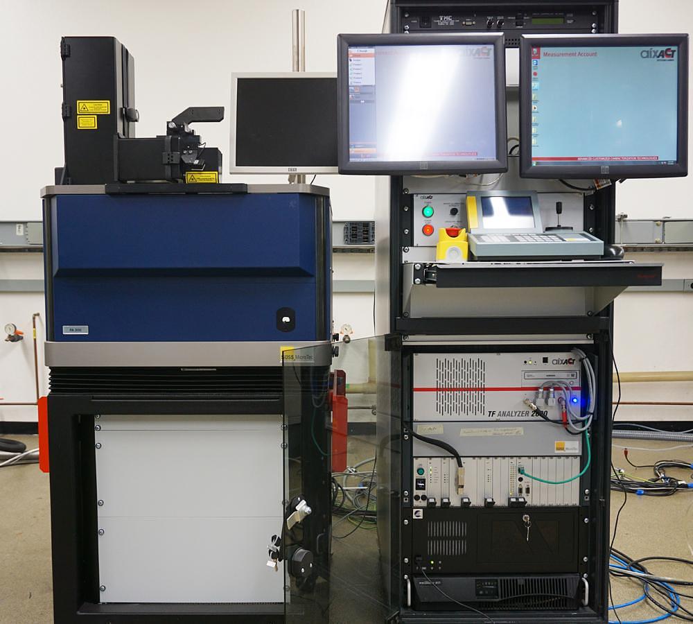 Used AixDBLI dual beam laser interferometer with Suss PA200DS Blueray dual sided prober for 150/200mm wafers
