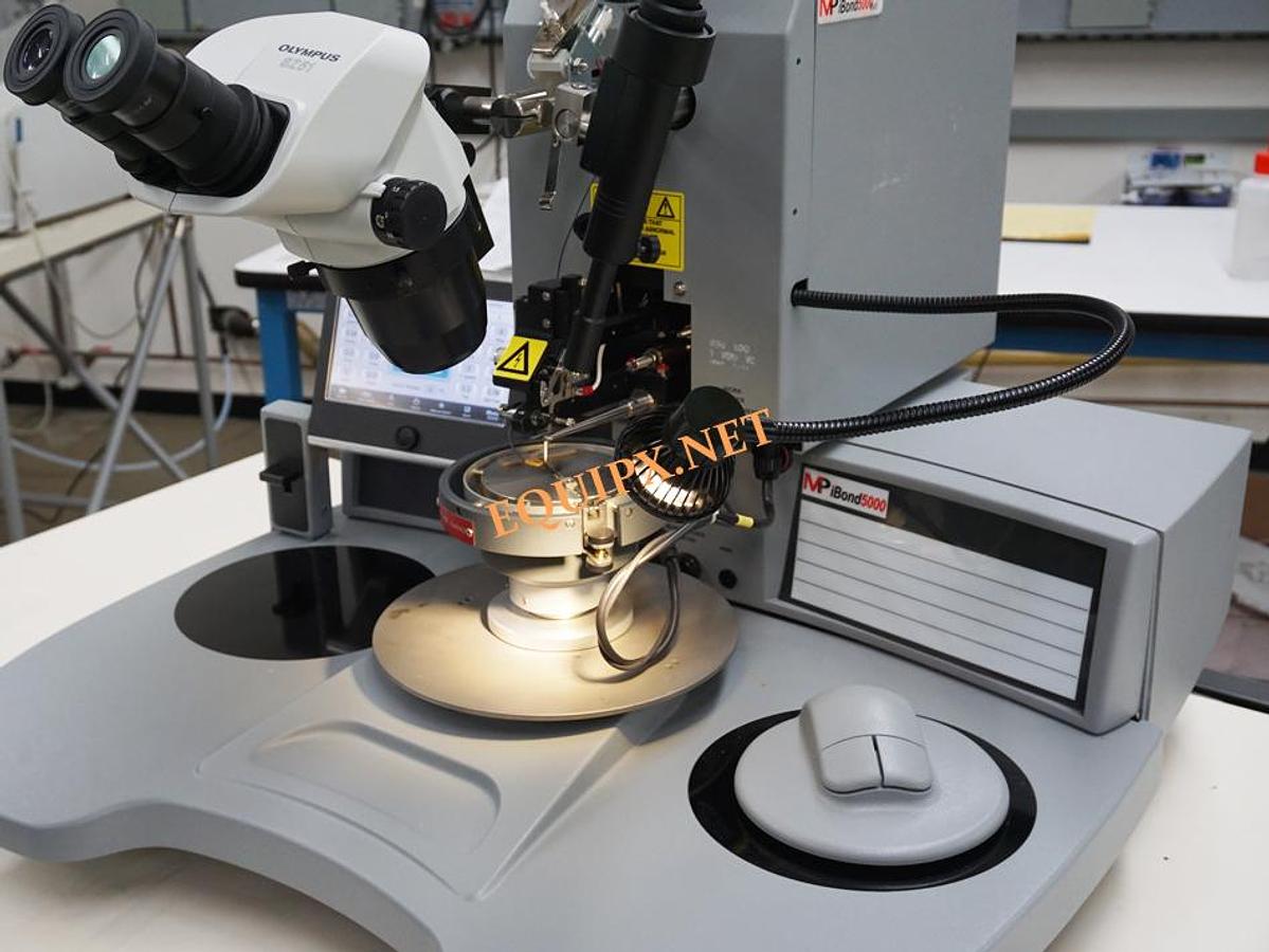 Used Micro Point Pro iBond 5000 Ball Bonder with heated workstage and Olympus stereozoom microscope