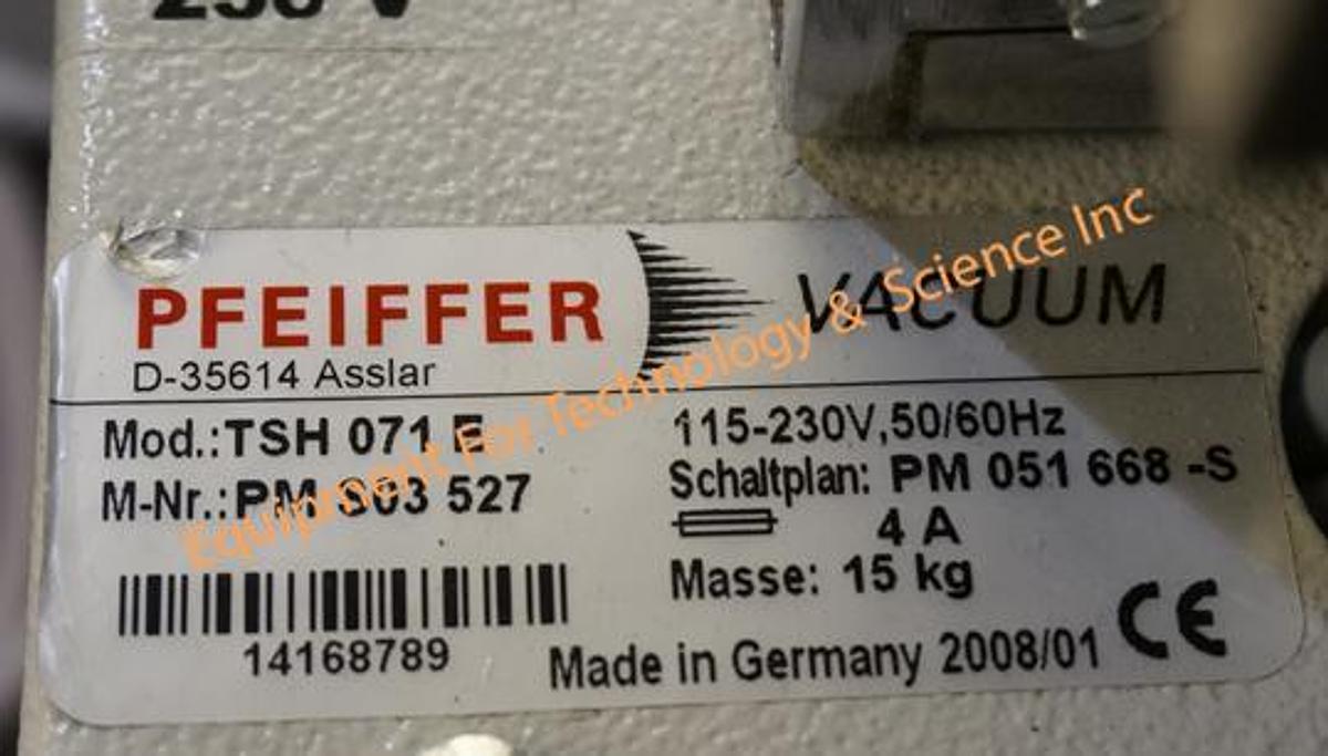 Used Pfeiffer TSH071E dry pumping system with KF40 inlet (33 l/s)