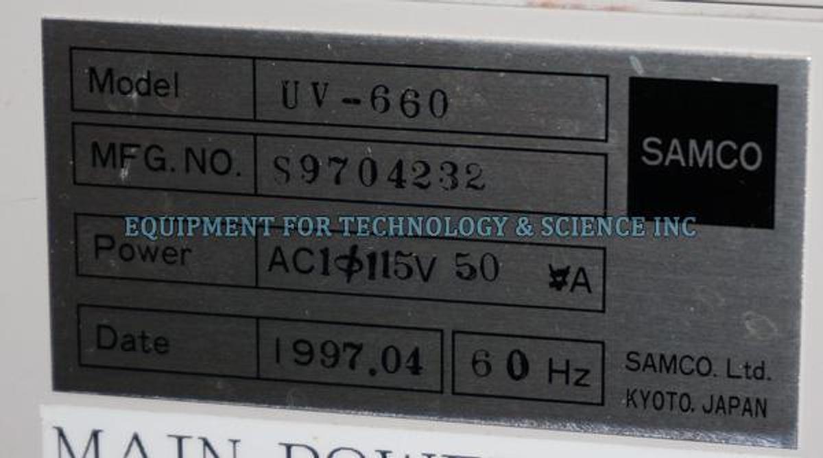 Used Samco UV-660  Ozone Stripper