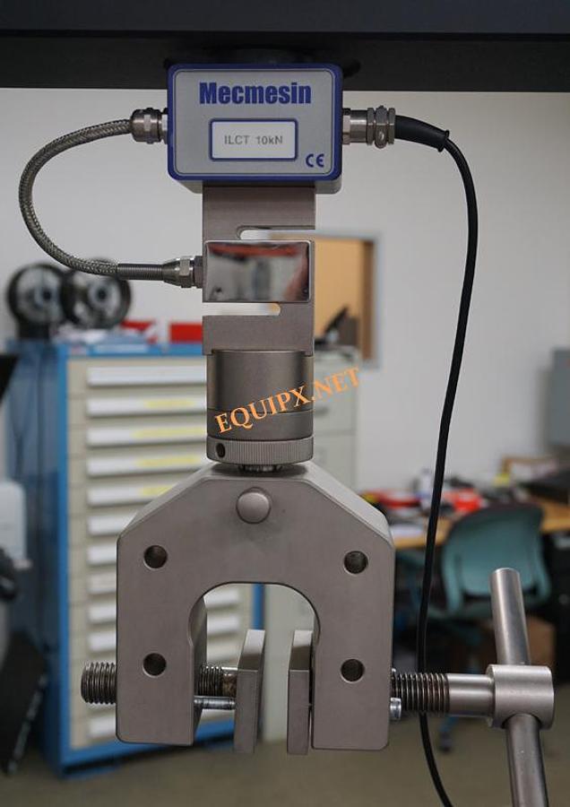 Used Mecmesin 10kN (2248 lbsf) Multitest 10i frame with Emperor software, vice grips and 2 load cells