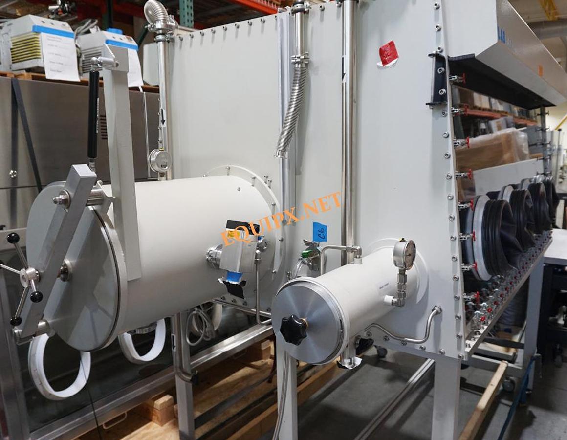 Used Mbraun Labmaster MB200 dual sided glovebox with Angstrom Engineering thermal evaporator (2010)