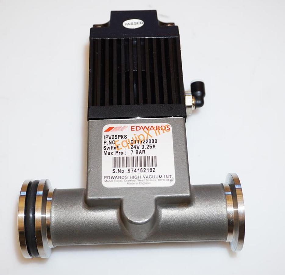 Used Edwards IPV-25PKS Bellows sealed, stainless steel inline isolation valve- NW25