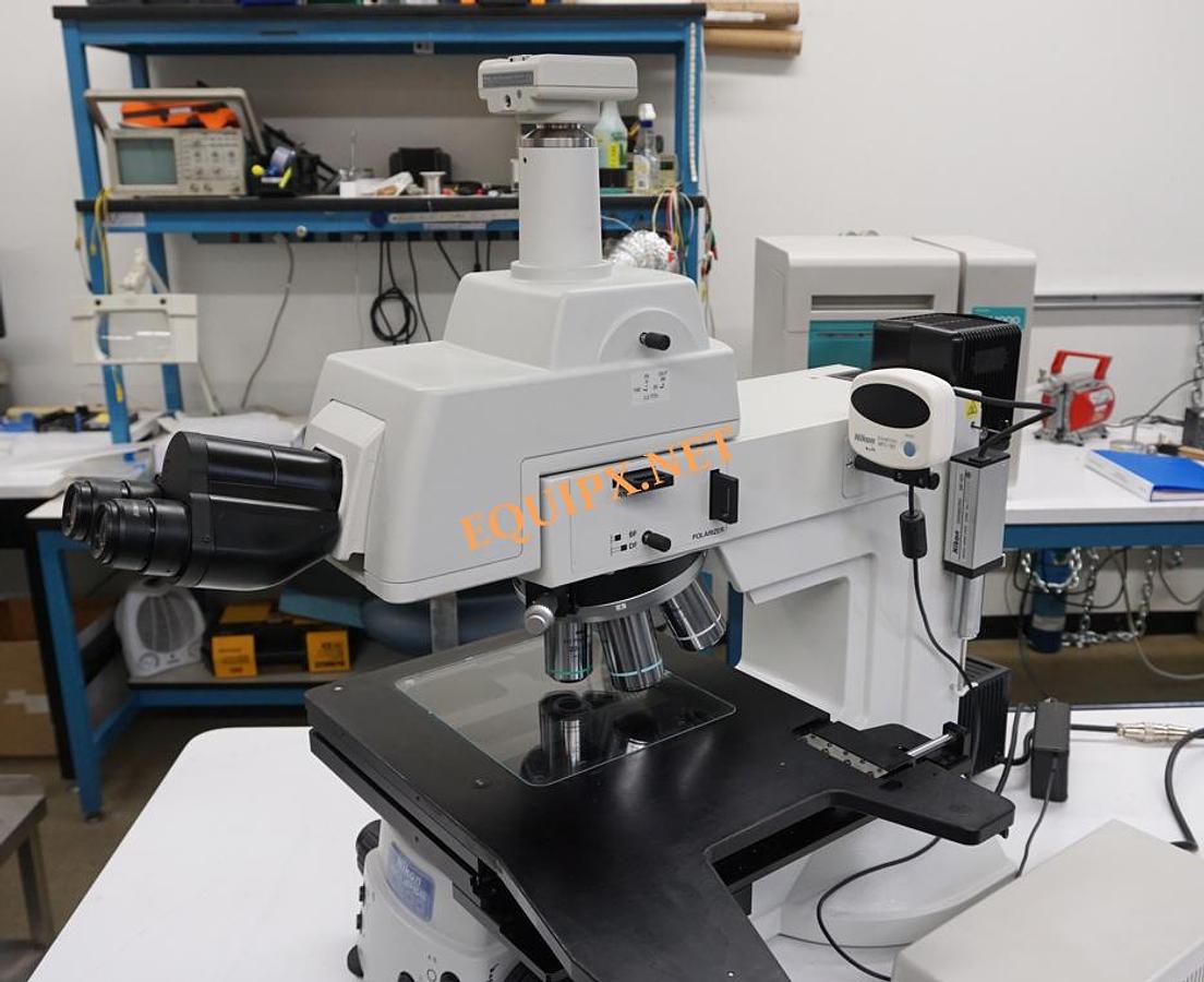 Used Nikon Eclipse L200 inspection microscope with reflected and transmitted illumination