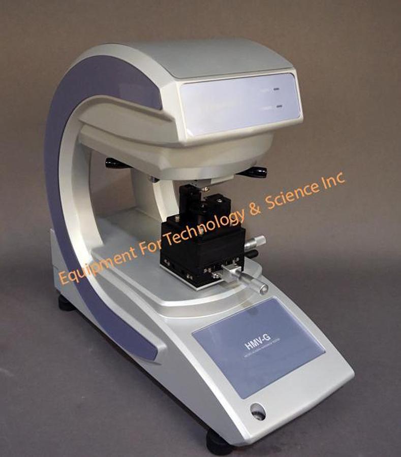 Used Shimadzu HMV-G-21DT Vickers microhardness tester with automatic detection and motorized turret (2014)