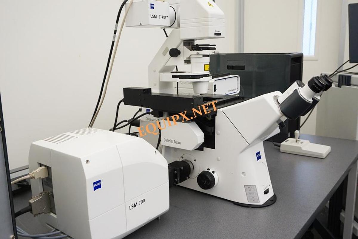 Used Zeiss LSM-700 Laser Confocal with Zeiss Axio Observer.Z1 microscope, Airyscan,  and Definite Focus