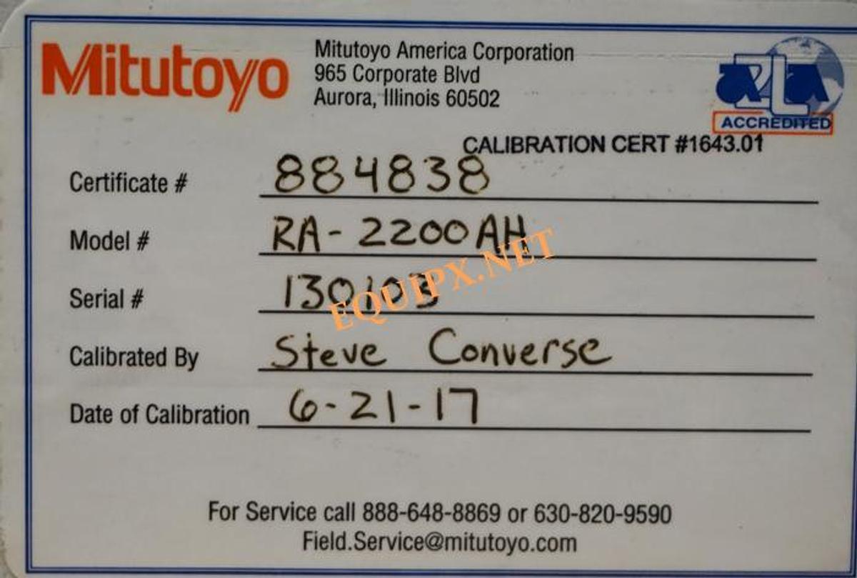 Used Mitutoyo RA2200AH roundness tester