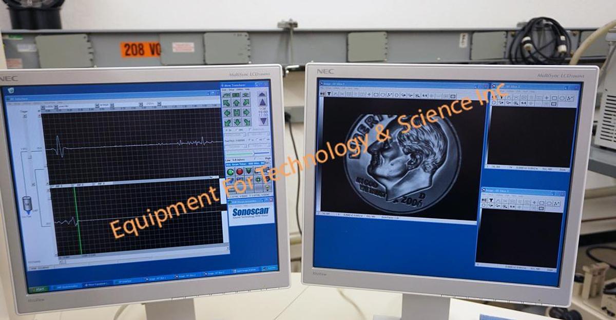 Sonoscan D9000 C-SAM (Confocal Scanning Acoustic Microscope) with 10 Transducers
