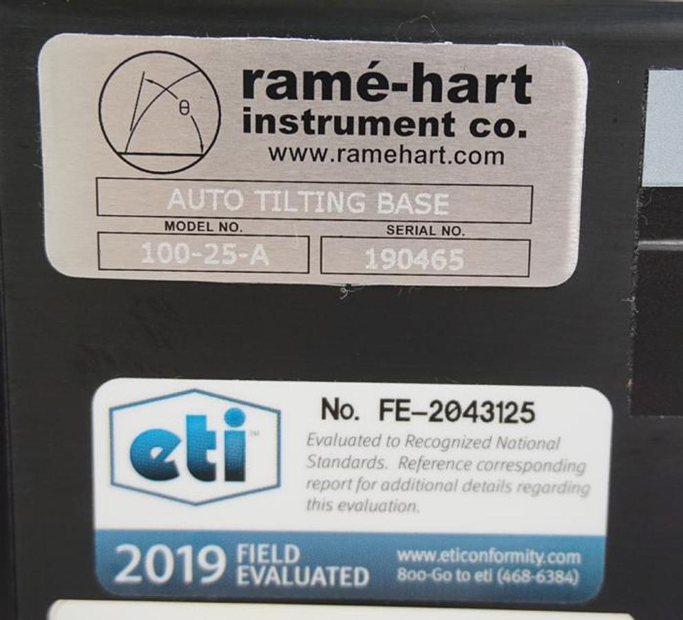 Rame Hart 590 Advanced Automated Goniometer with PC and DROP image Advanced software