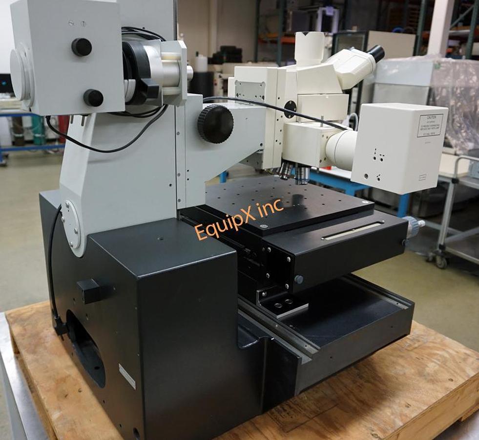 Used Leitz heavy base and support with 6x6 precision manual stage and Zeiss microscope