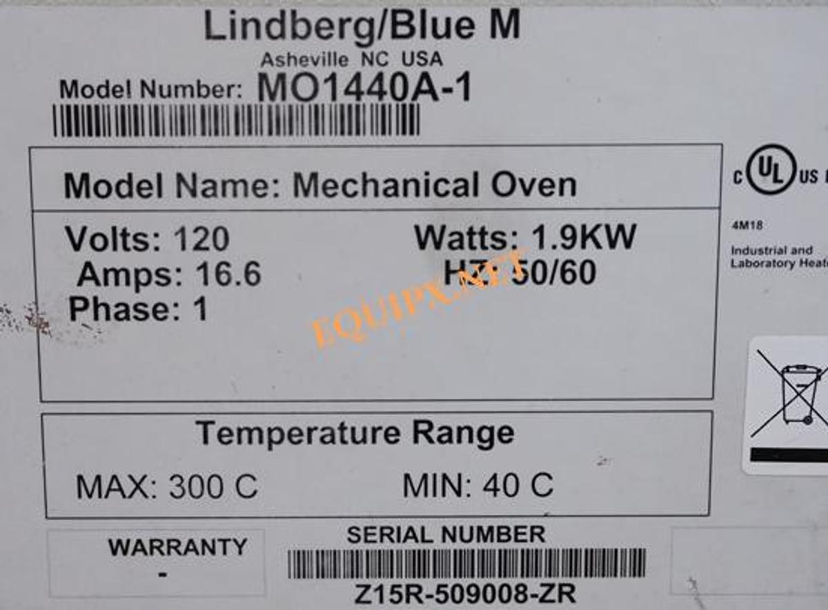 Used Thermo Lindberg BlueM MO1440A-1 convection oven max 300C