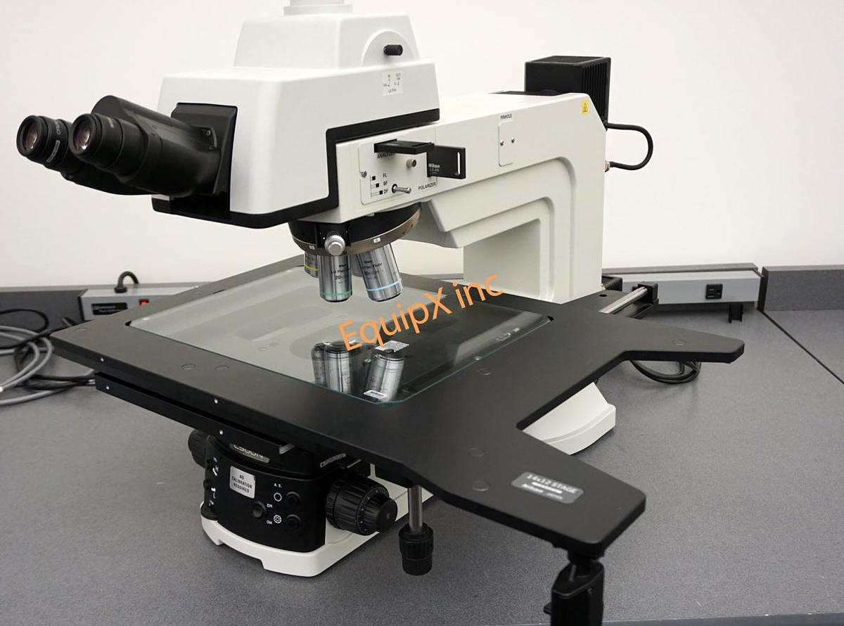 Used Nikon L300N wafer inspection microscope with brightfield and darkfield inspection