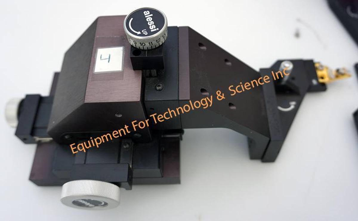 Used Alessi-Cascade MH5 Planarizable Microwave micropositioners with magnetic base- set of 4