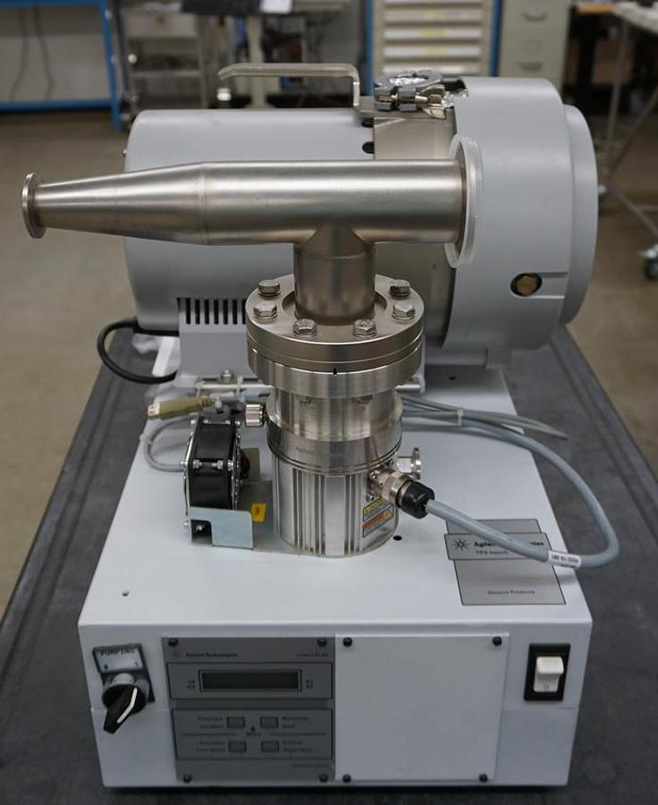 Refurbished 2012 Agilent TPS Bench Turbo Pumping Station, TV 81 Navigator Turbo Pump, SH 110 Dry Scroll Pump, ISO63Complete Station, ISO 63, 220 V, 60 Hz, Part no. 9698202