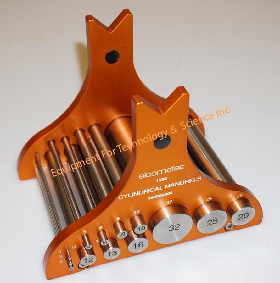 Used Elcometer 1506 metric mandrel set 2-32mm