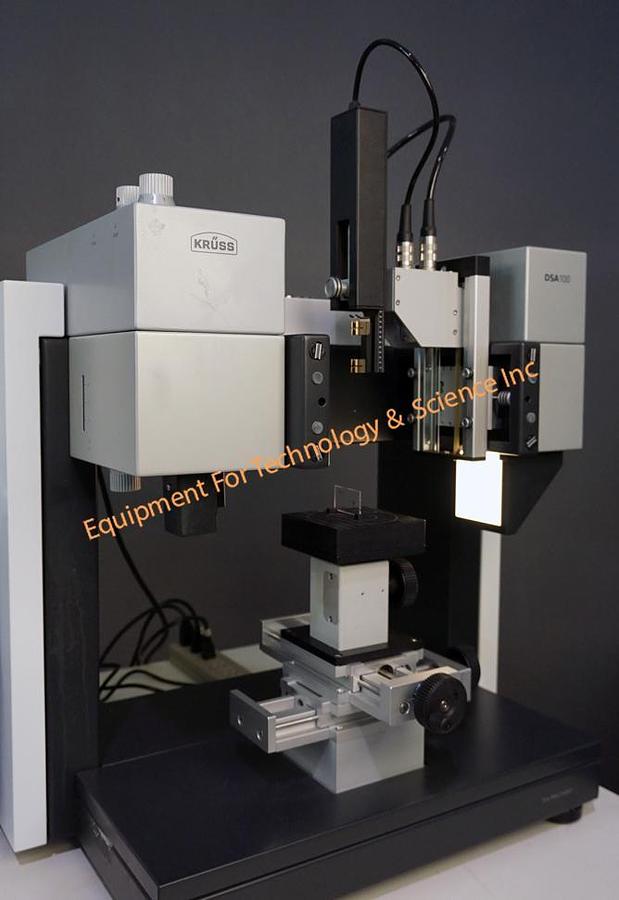 Used Kruss DSA100S automated contact angle and drop shape analysis system