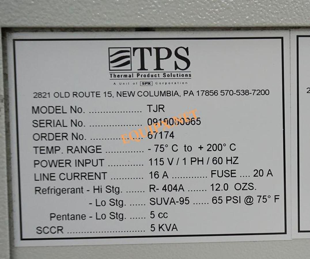 Used Tenney TJR Temperature chamber -75C to +200C. 115vac