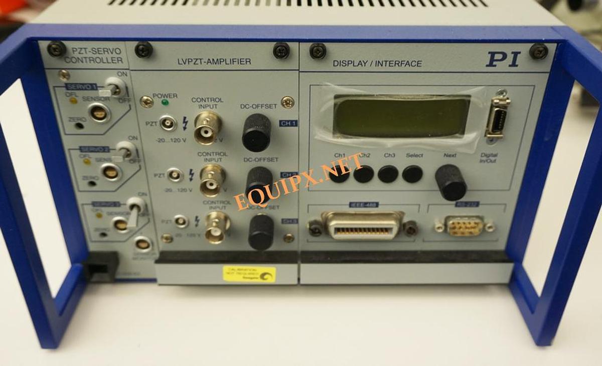 Used PI Physik E501.00X 3 channel LVPZT amplifier with 3 Ch PZT servo controller and display-interface