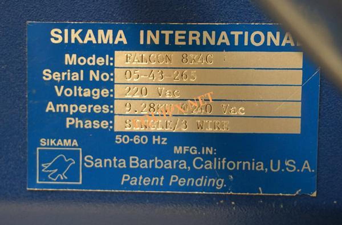 Used Sikama Falcon 8X4C solder reflow system- Rebuilt October 2022