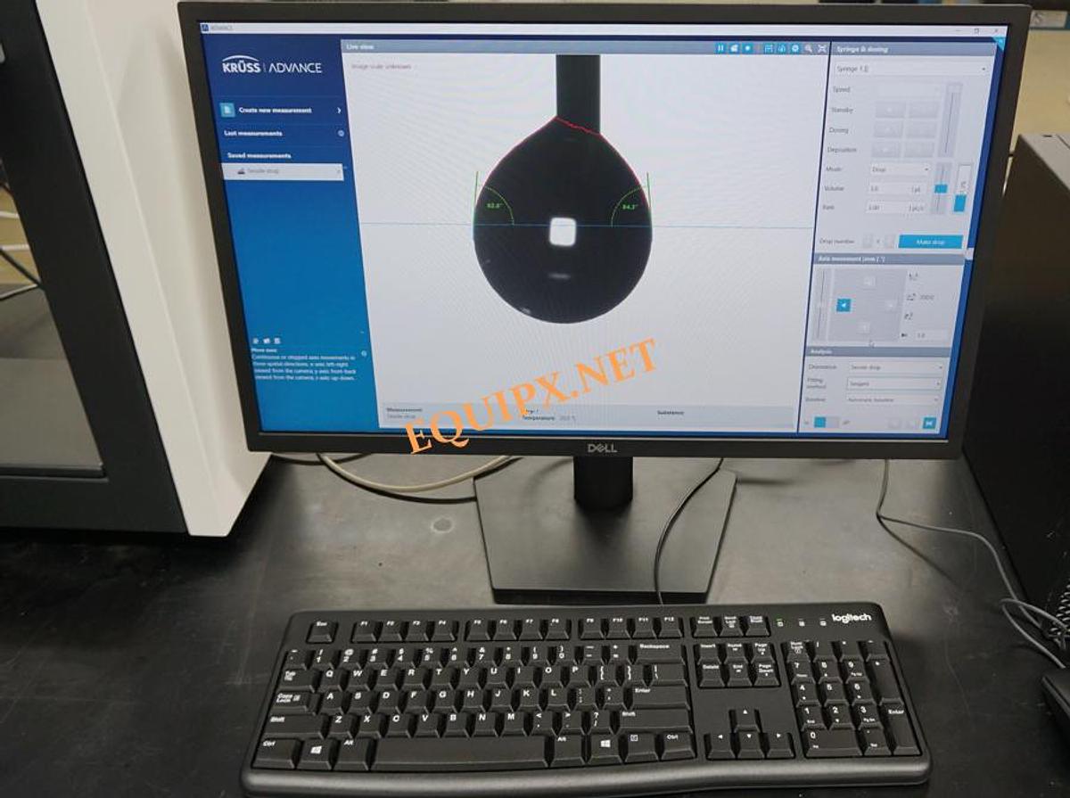 Used Kruss DSA100S automated contact angle and drop shape analysis system