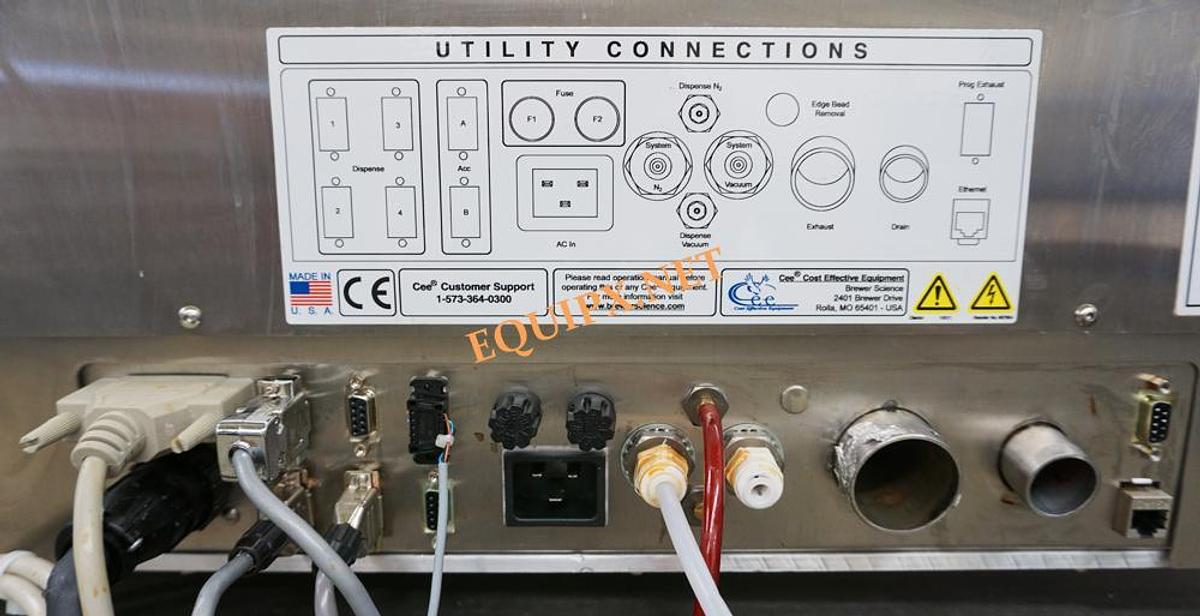 Used CEE 200FX Coater for substrates up to 450mm or 14in x14in square with cabinet