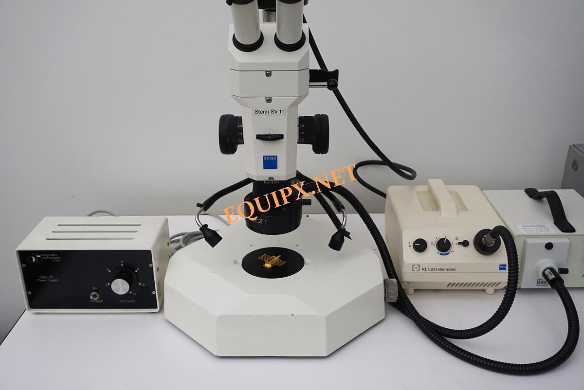 Used Zeiss STEMI SV11 Trinocular stereozoom with Olympus DP-71 12mp digital camera and transmitted light base